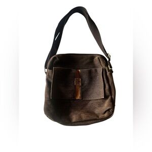 Brown Shoulder Crossbody Bag adjustable strap Streetwear edge multiple pockets